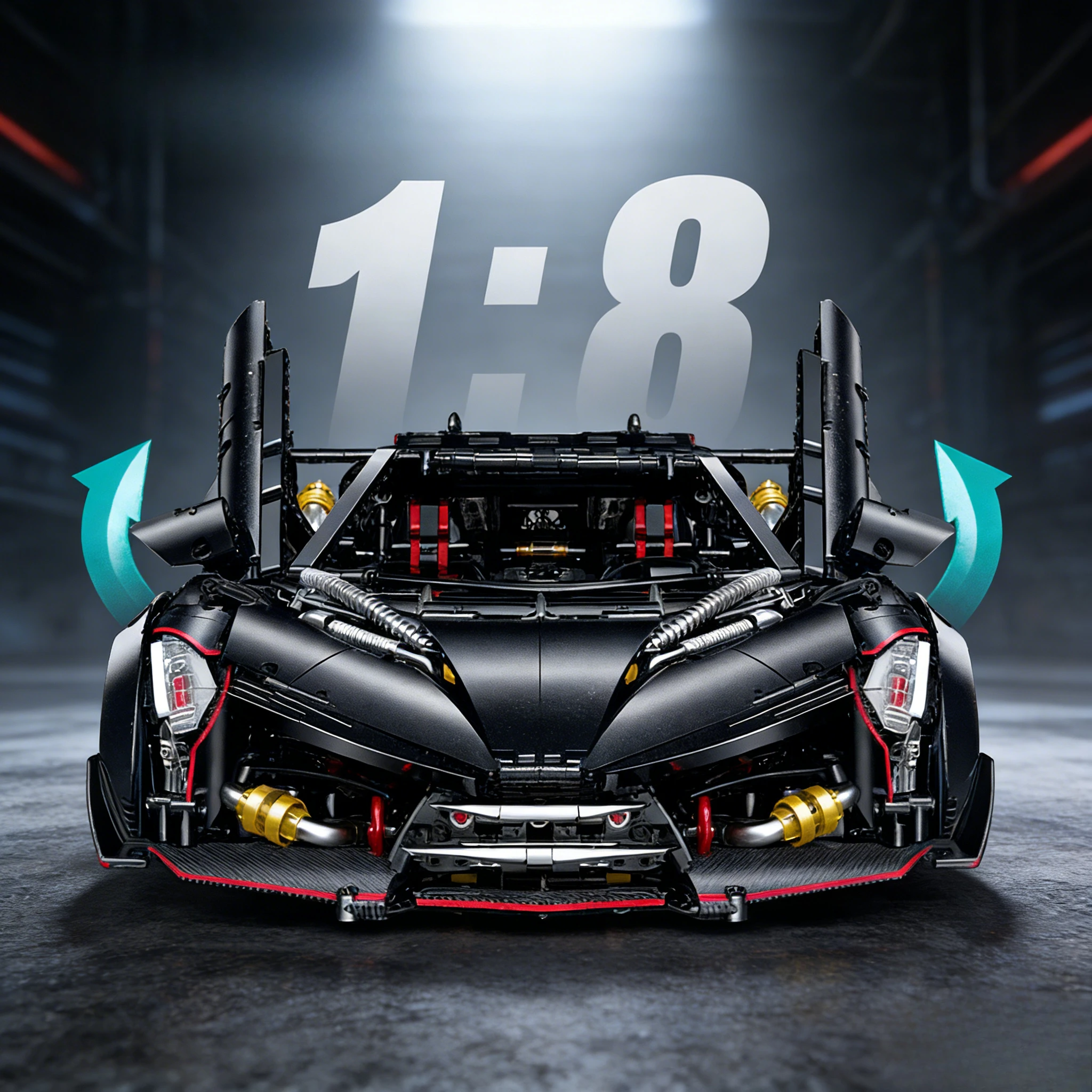 

GULY10639 3809PCS MOC Technology 1:8 Supercar Building Blocks Toy Race Sports Car Bricks Puzzle Assembly Toy for Adult Boys Gift