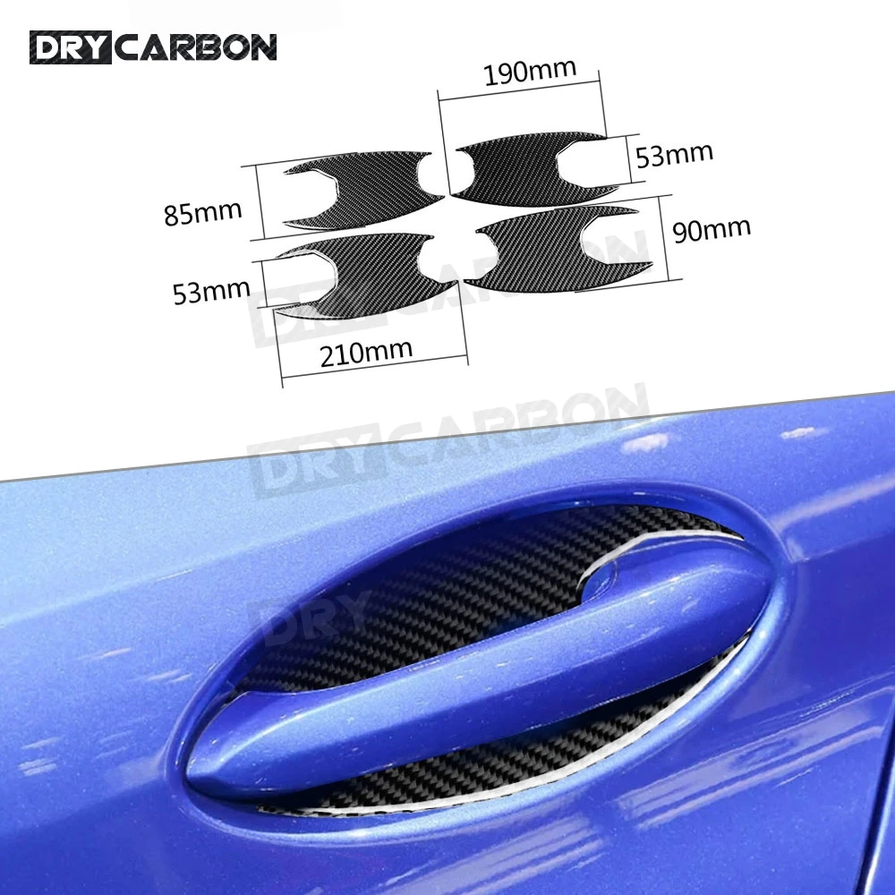 

Carbon Fiber Car Door Handle Bowl Scratches Protector Trim Cover Stickers For BMW 3 Series G20 G28 2019 2020