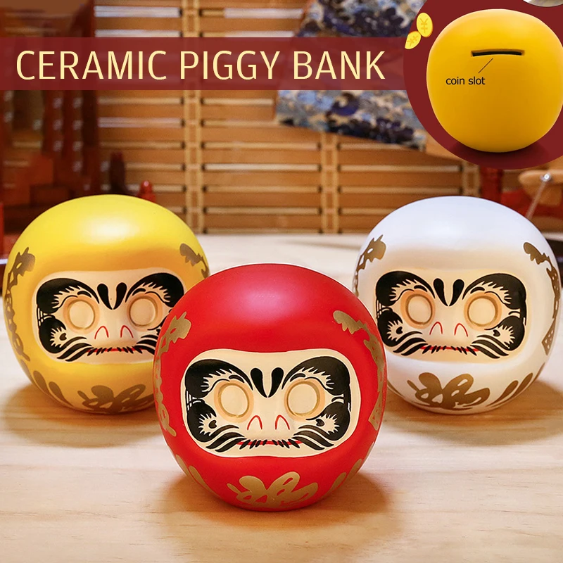 

Japanese Style Cute Piggy Bank Lucky Mascot Ceramic Creative Home Decor Ornaments Business Gifts New Year Lucky Crafts Figurines