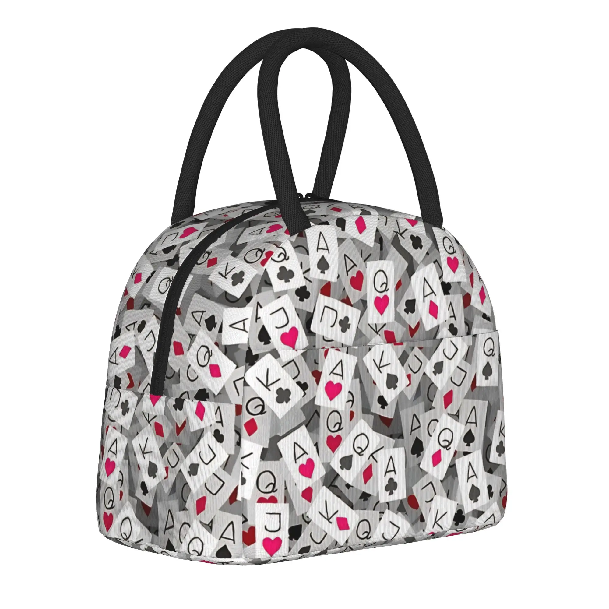 tiled-cards-forever-poker-bolsas-termicas-isoladas-de-alta-capacidade-para-almoco-recipiente-para-refeicoes-bolsa-termica-lancheira-bolsa-bento