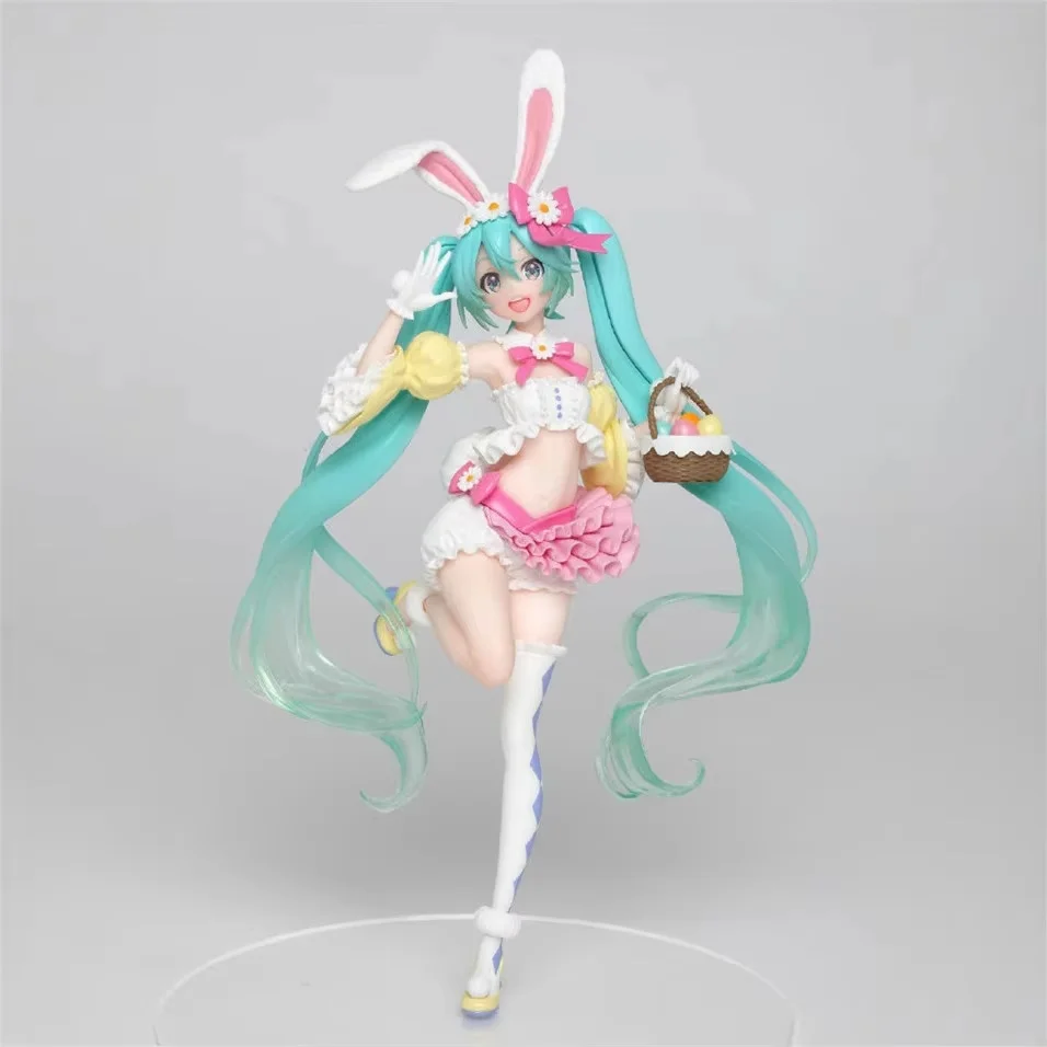 Hatsune Miku-Kit de modelismo de la serie Four Seasons, figura de animación coleccionable con accesorio de oreja de conejo, figura hecha a mano para fanáticos