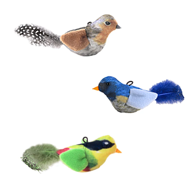 Heißer Verkauf: Lebensechte Vogel- und Katzenspielzeuge, Katzenminze-Simulation, Formgepresste Katzenfeder mit weichem Plüschstoff für Kätzchen – Detail 6