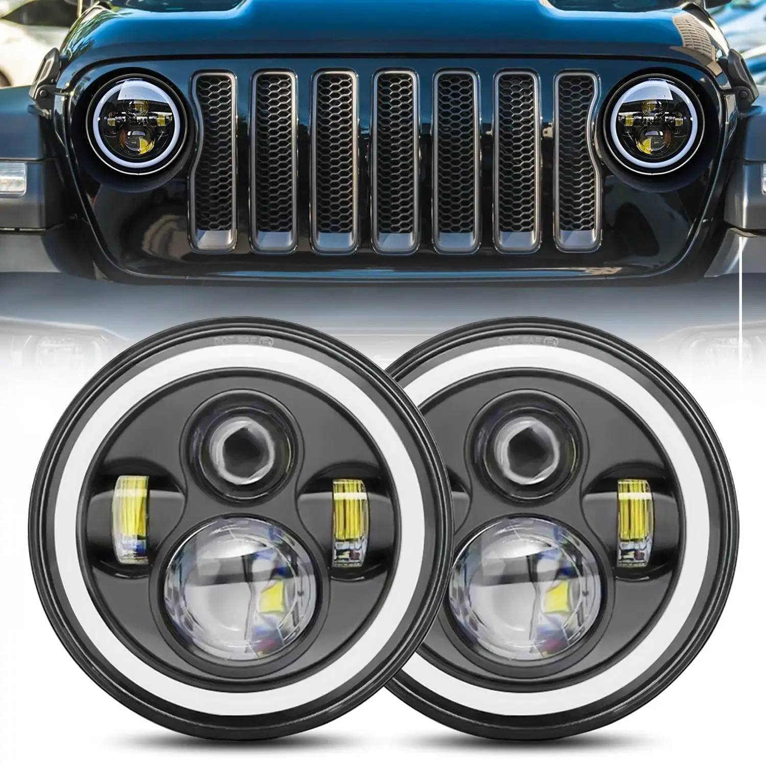 7 Inch Round Led He… - image