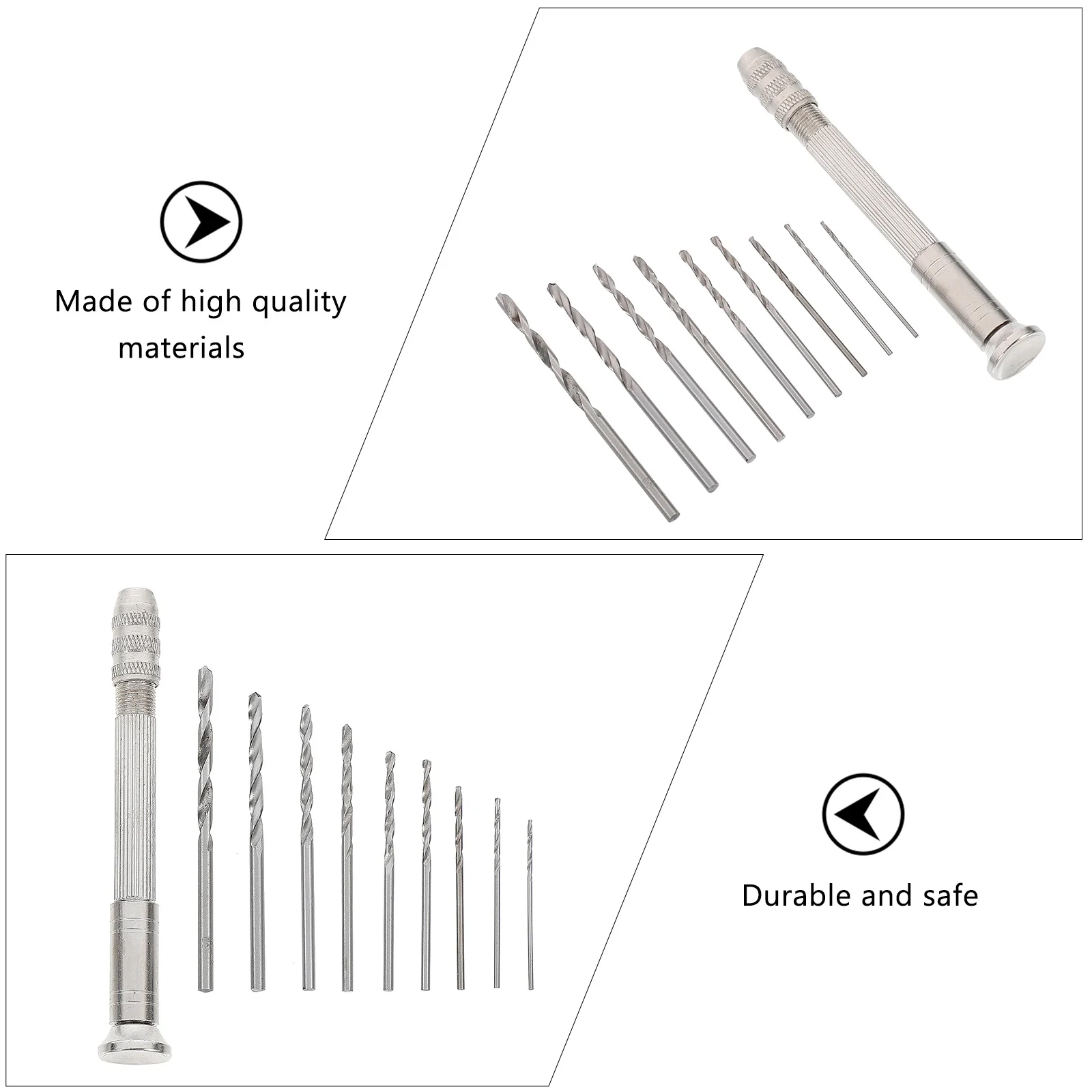 

1Set Hand Drilling Tools Kit for Pendant Making Woodworking Craft Drill with Bits for Polymer Clay Olive Kernel Small Models
