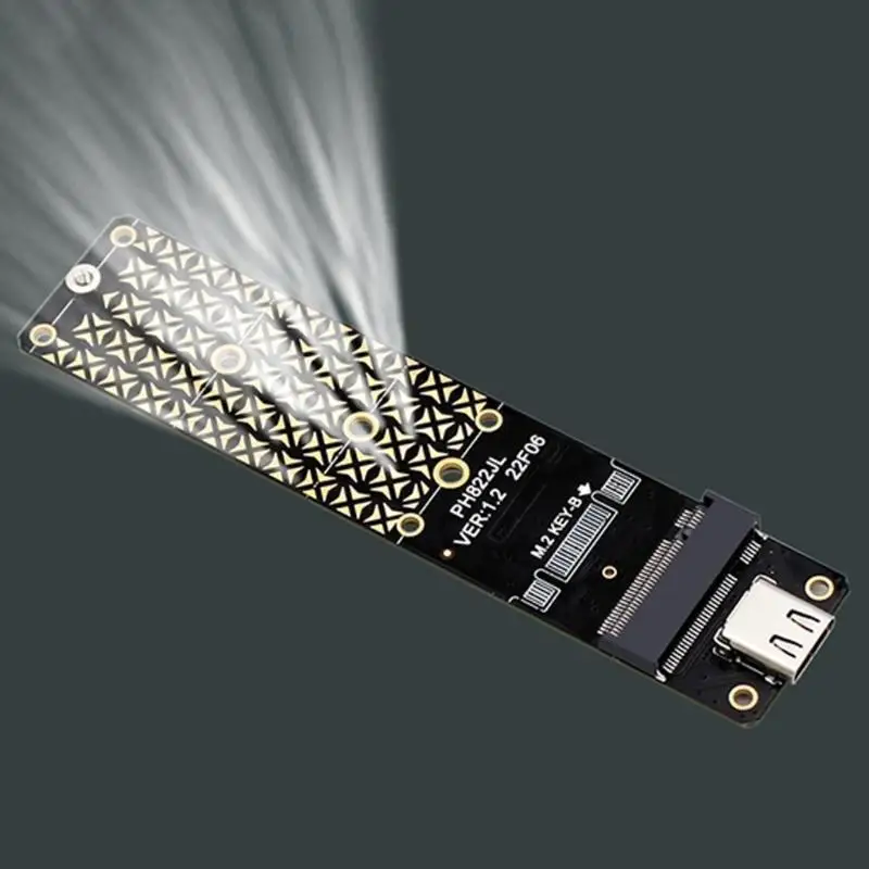 652F M.2 SSDs to USB 3.2 Adapter M.2 SSDs Base B Hard Disk Adapter JMS580 Chip for 2230/2242/2260/2280