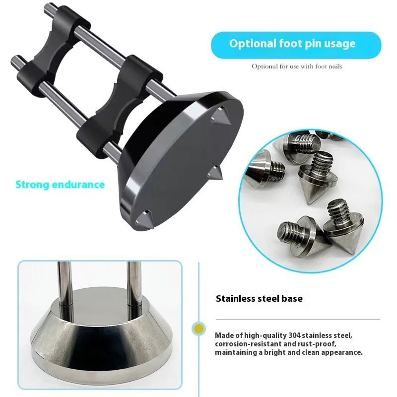 SUS304/AL Base Cable Stand 15-100cm Height Wire Support Height Adjustable Power Rack Vibration Isolate For Speakers Sound System