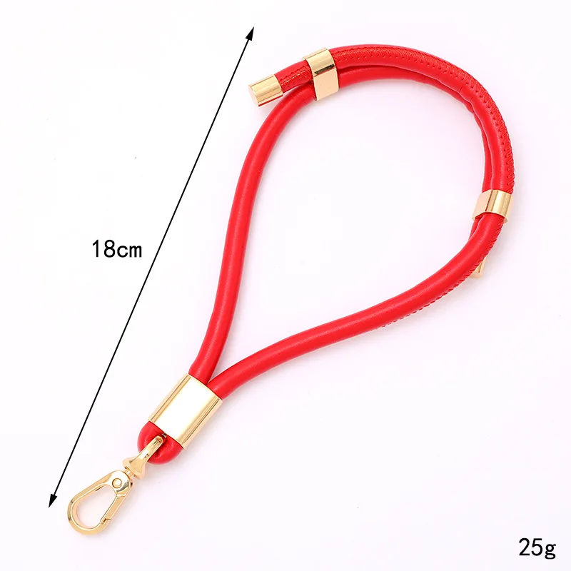 New Adjustable PU Leather Keychain Pendant Fashion Versatile Bag Pendant Accessories Mobile Phone Lanyard Wrist Rope