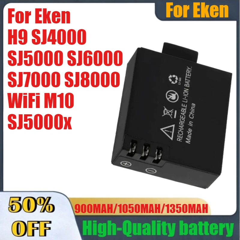 

1350mAh High-Quality Digital Battery for Eken H9 SJ4000 SJ5000 SJ6000 SJ7000 SJ8000 WiFi M10 SJ5000x Sports Action Camera DV