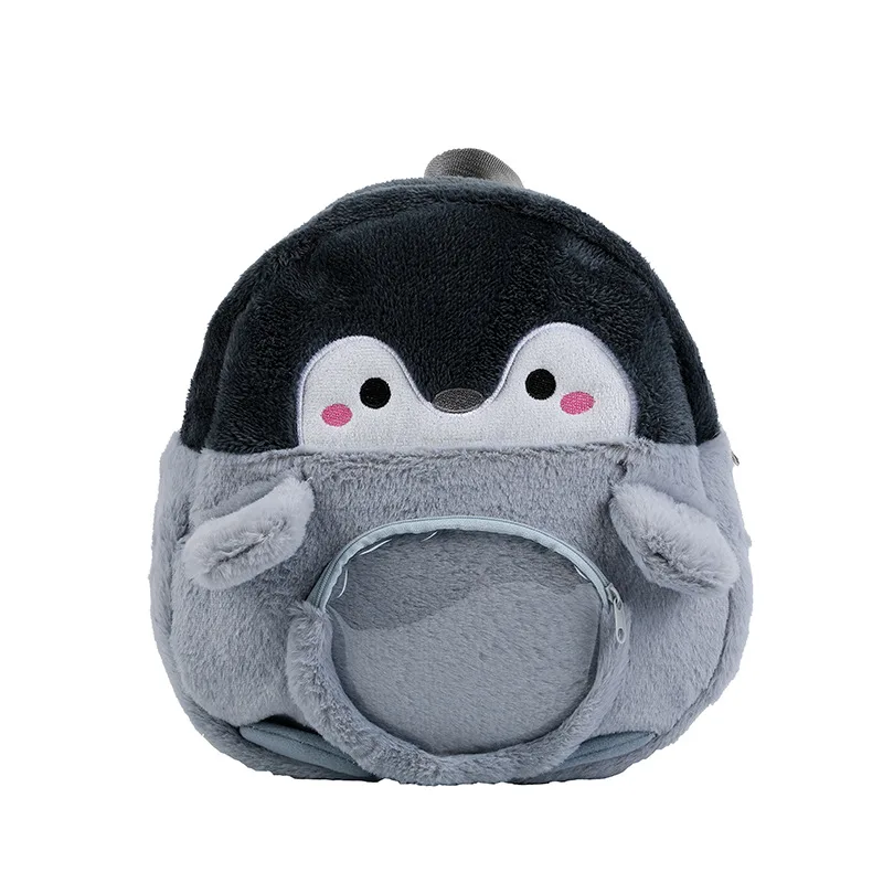 Pinguim dos desenhos animados goth harajuku mochila feminina bonito jk menina ita saco de boneca saco de dor figura de ação de pelúcia mini pequeno saco escolar