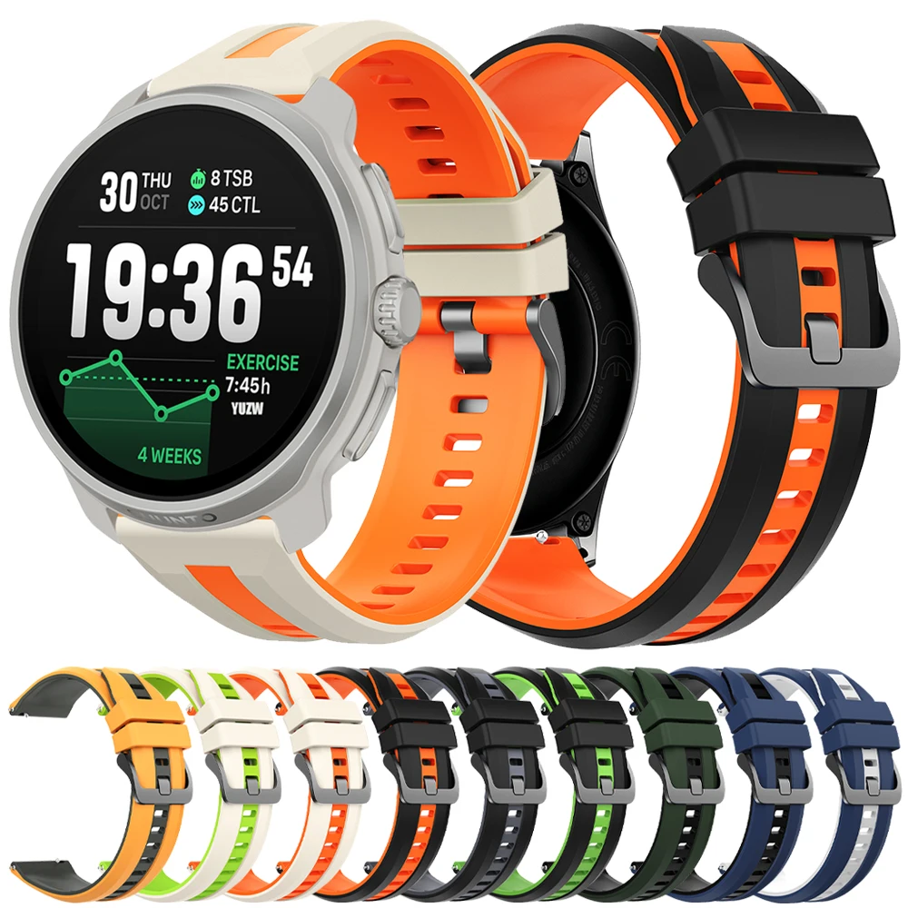 22mm Band For SUUNTO RACE 2 S/RUN/OCEAN/VERTICAL/5 9 PEAK PRO Silicone Watch Strap For COROS PACE 3 APEX 4 42mm correa Bracelet