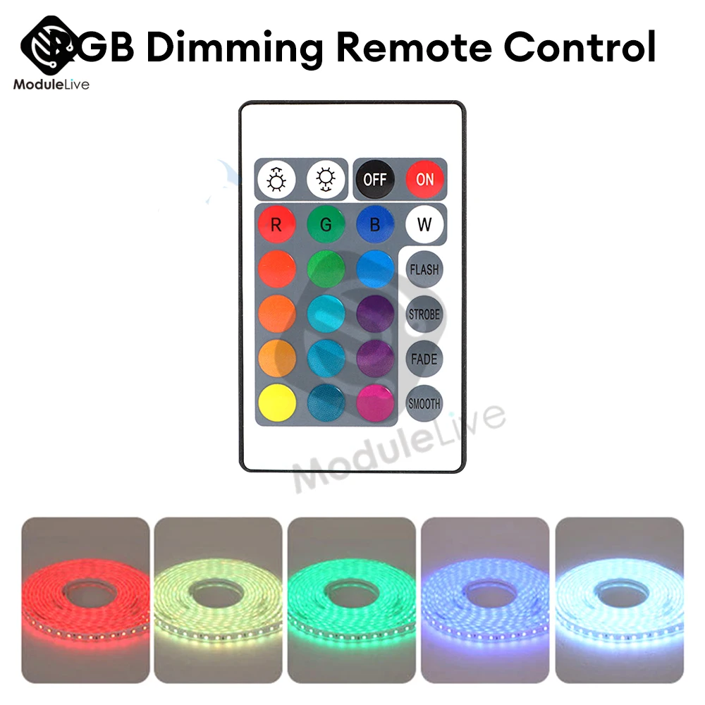 24Key Remote Controls DC 5V-24V LED Strip Light RGB Controller LED Controller For SMD 2835 5050 Strip Lamp rgb Controler Dimmer