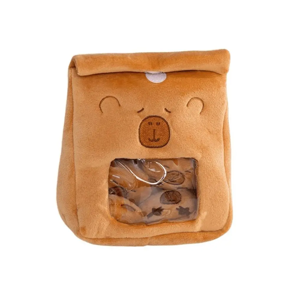 Kreatywna kreskówkowa pluszowa zabawka w kształcie woreczka przekąsek z kapibarą, chleb, uspokajająca, do spania, prezent urodzinowy, miękka wypchana zabawka, dekoracja domu