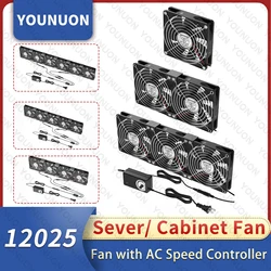 120mm 3000RPM Fan cooling With controller 12cm 12V 220V Btc Machine Chassis Workstation Cabinet Radiator Server fan