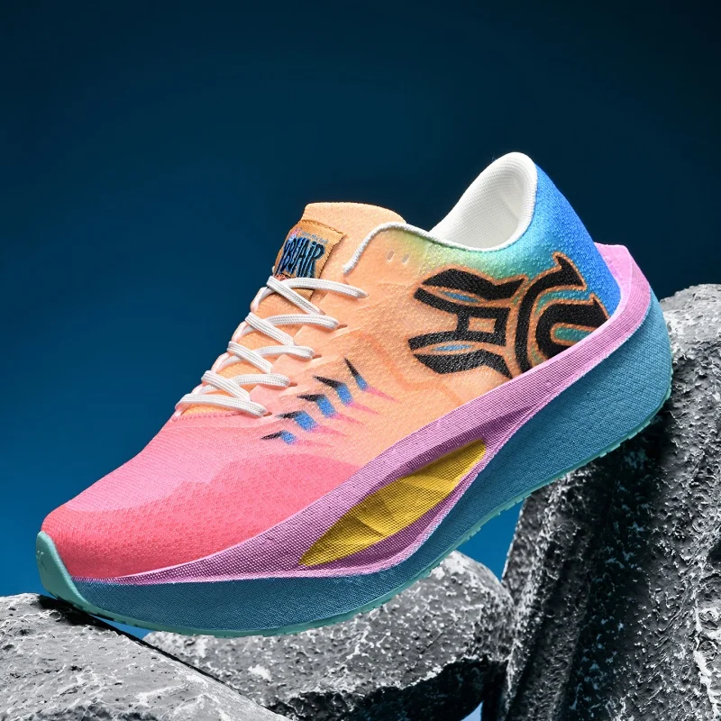 

New Arrival Running Shoes Men Women Comfortable Walking Jogging Shoe For Unisex Carbon Plate Sport Shoes Soft Sole Training Shoe