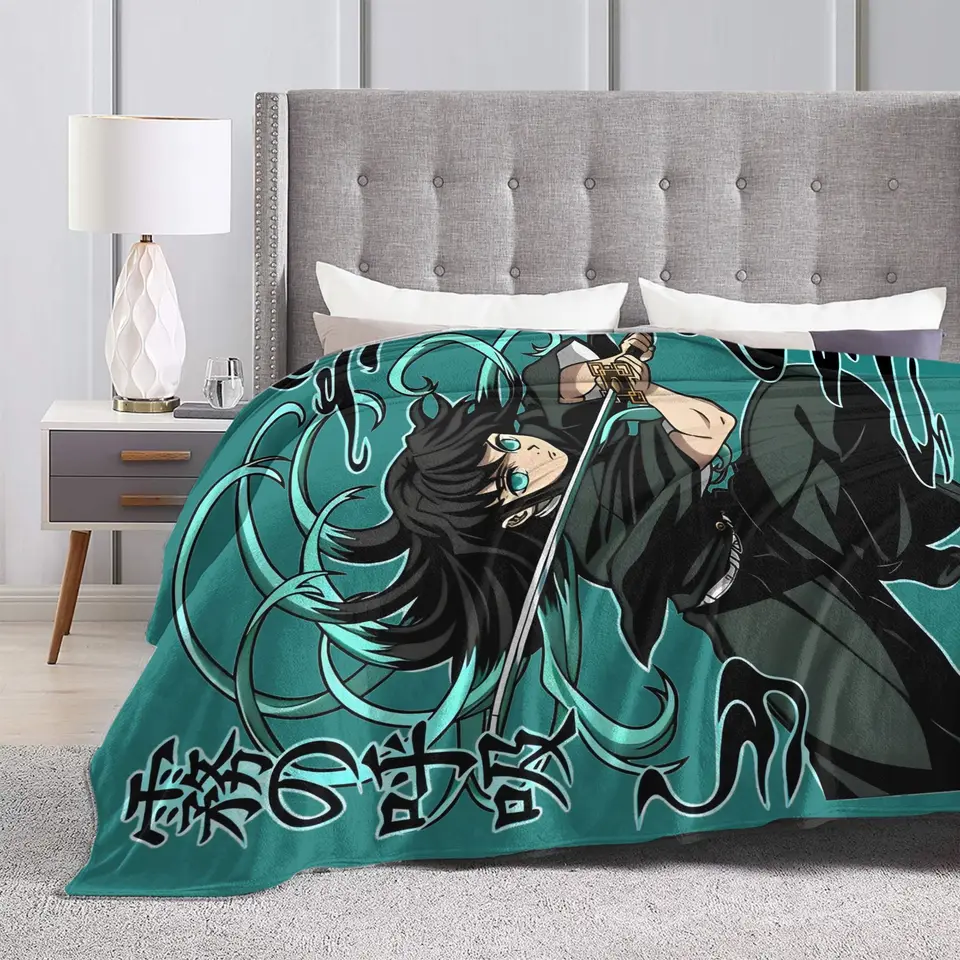 Mist Pillar Muichiro Tokito Blanket Cover Fleece Anime Lightweight