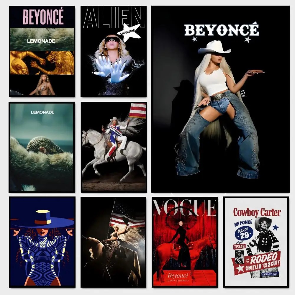 Singer Beyoncé Poster Moisture-proof Self-adhesive Decor Living Room Bedroom Party