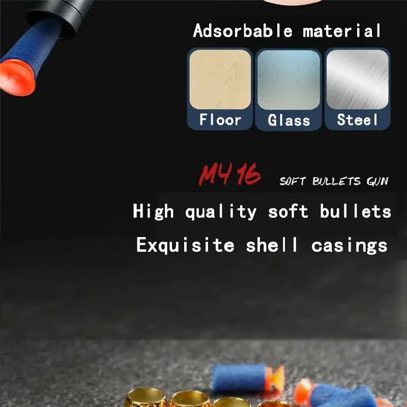 M416 Speelgoedpistool voor jongens - Buitenschietspel met handmatig laden Shell-uitwerpen Zachte kogels Kerstcadeau