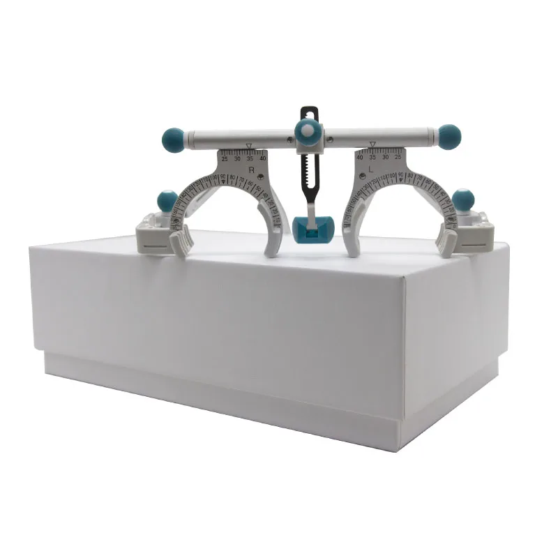 Optometrie-Instrument TF-4880J Optik-Testlinsenrahmen PD-verstellbarer optischer Titan-Testrahmen ohne Halbrand