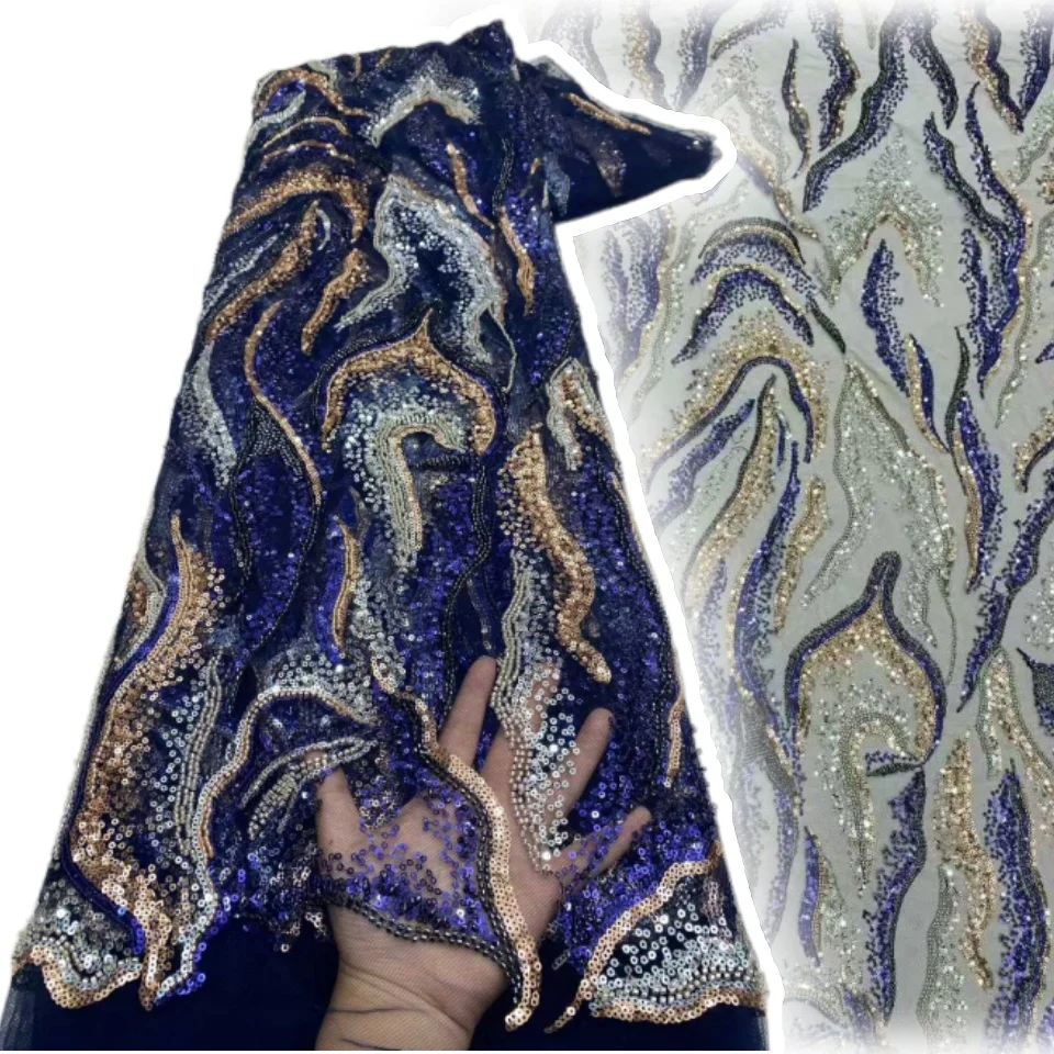 

Африканское кружево с бисером для жениха, высококачественная французская нигерийская ткань с пайетками, материал для свадебных платьев и праздничной одежды 2026, 2335