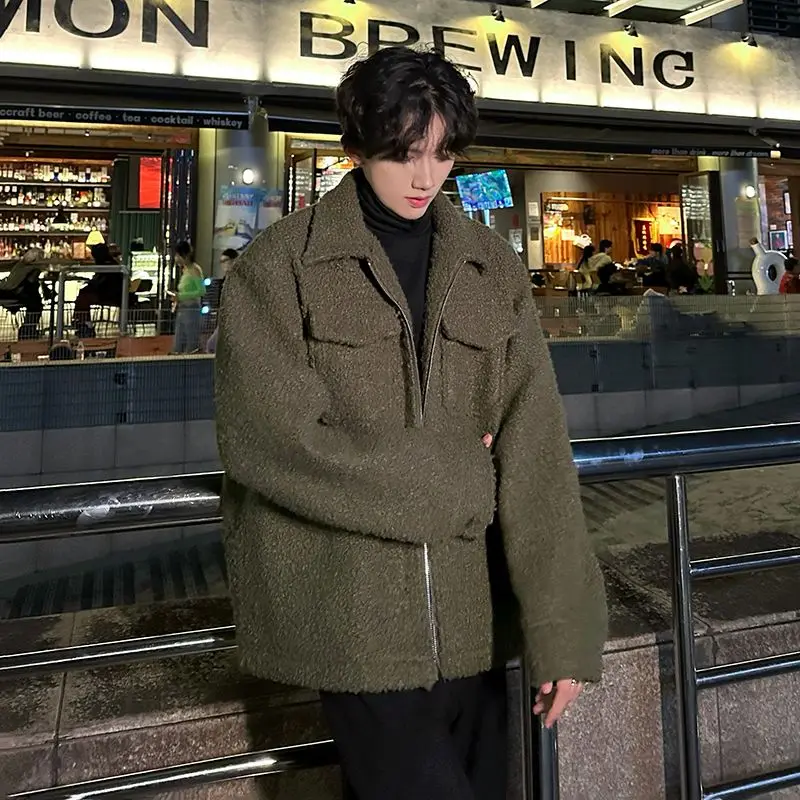 

Wool Blend Jacket Man Green Mens Aerobics Fitness Exercise Workout Gym Training Health Wellness Wellbeing Active Lifestyle Style