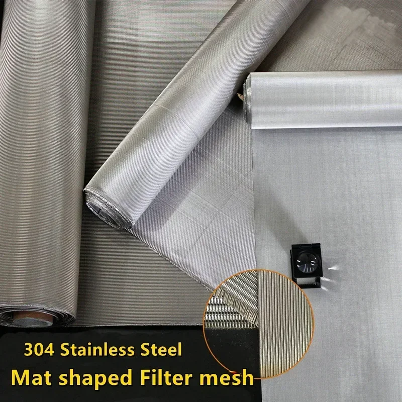 304 Stainless Steel Woven Mesh - 500/800/1000/1800/2300 Mesh High Precision Dutch Weave Filter Screen