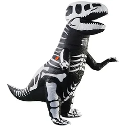 Halloween Karneval Erwachsene Kinder Anime Cosplay Maskerade Festival Party Skelett Tyrannosaurus Rex Dinosaurier Aufblasbares Kostüm