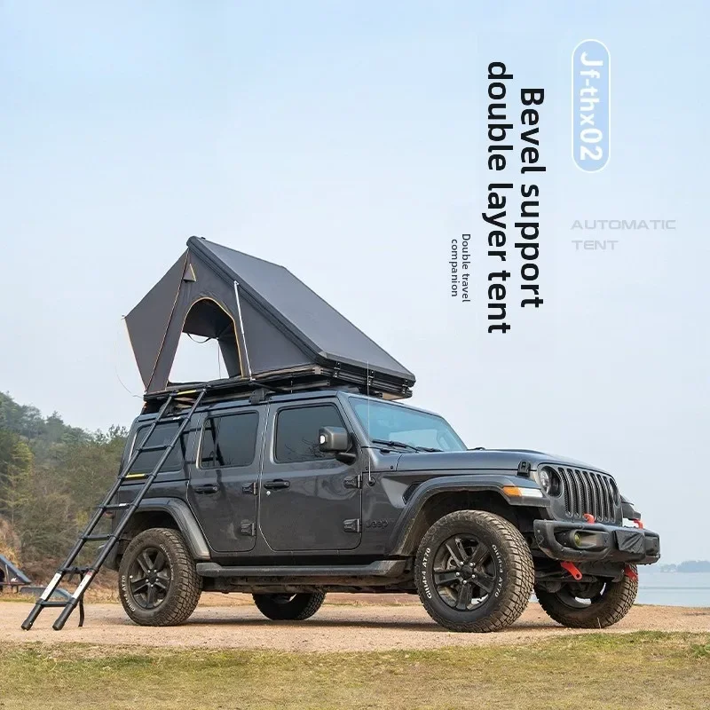 Car roof folding tent hydraulic automatic opening aluminum alloy hard shell outdoor camping car tent