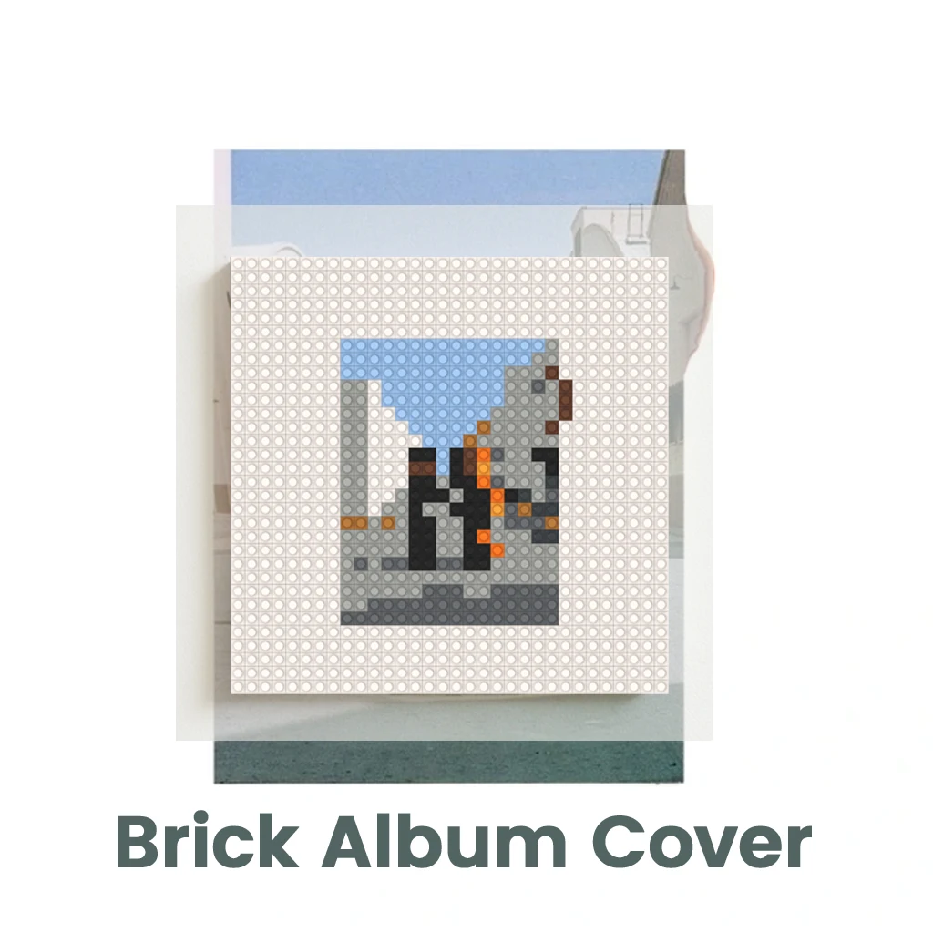 

P-Pink F-Floyd Rock Music Album Poster MOC Building Blocks Pixel Brick Mosaic Art Album Cover Wall Decor Home Living Room