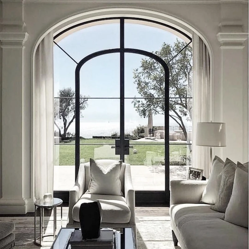 CustomModern French Style Steel Frame Glass Door Thermal Insulation For Interior/Exterior Use Bathroom Bedroom Hotel 5-Year