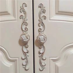 Shabby Chic Lade Knoppen Pulls Back Plaat Deurgrepen Kast Bail Dresser Pull Knop Ivoor Wit Gouden Kast Handvat