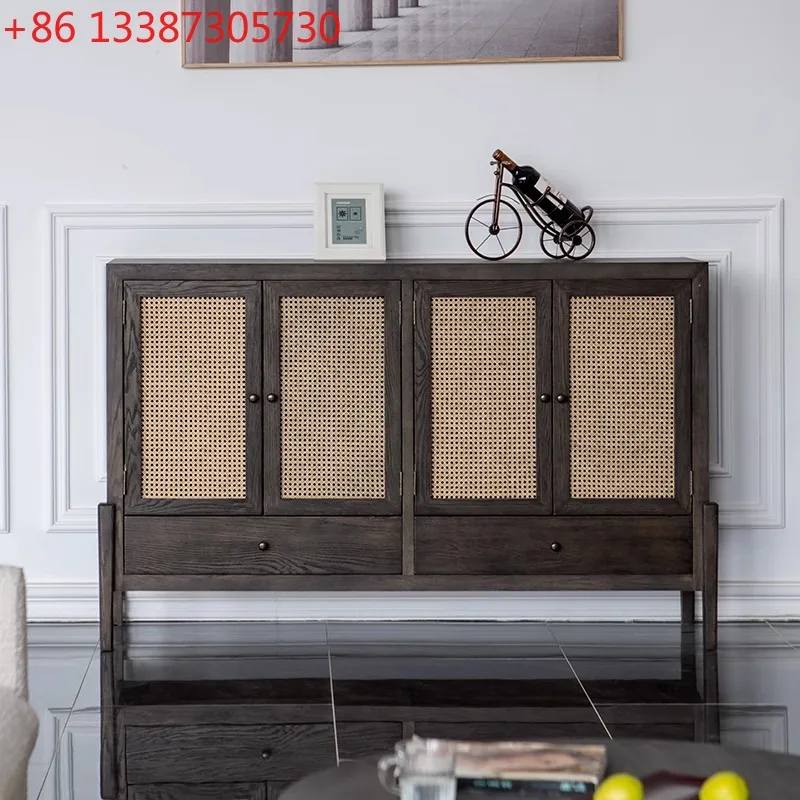 

Шкафчик из ротанга, небольшой блок, бытовой массив дерева, винтажный боковой шкаф из Южной Восточной Азии