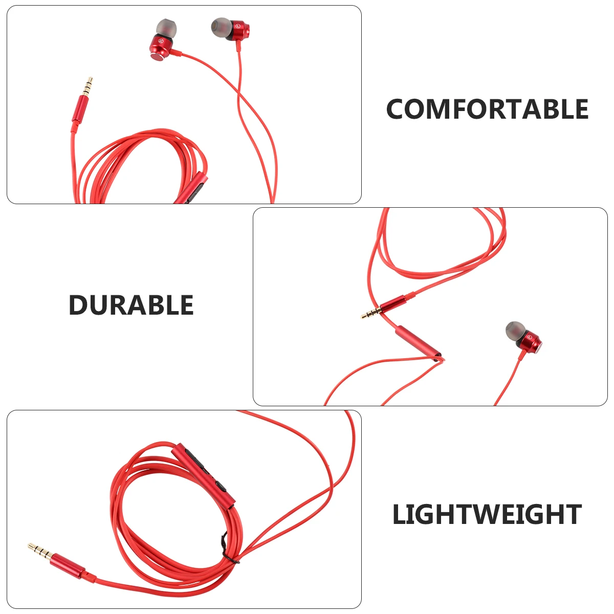

Ergonomic In-ear Earphones Soft Silicone Earmuffs Heavy Bass 1.2m Wired Earbuds with Mic Magnetic Suction Universal for Laptop