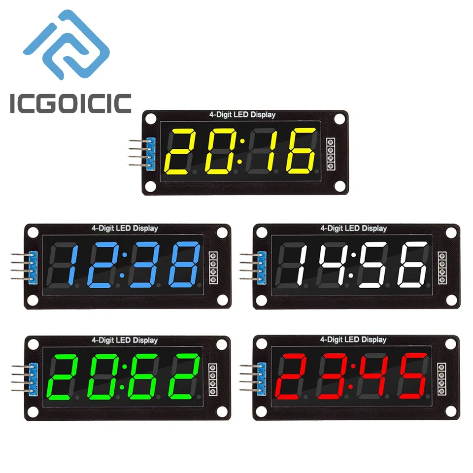 TM1637 4-cijferige 7-segment LED-displaymodule met Colon 0,56" voor Arduino Clock Timer