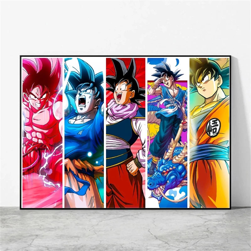 Canvas Prints Dragon Ball Goku Room Home Cuadros Best Gift Birthday Gifts Decoration Paintings Kid Action Figures