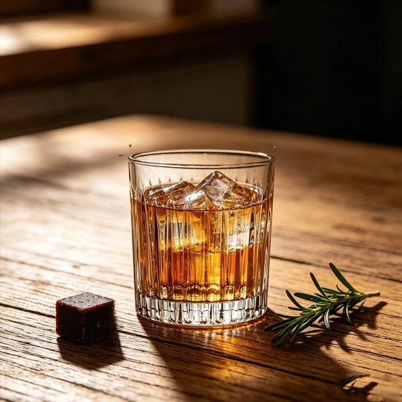 290ml/335ml Vintage Striped Glass Cup Bar Foreign Wine Glass Classical Mug Carved Whiskey Glass Summer Cold Drink Cup Coffee Mug