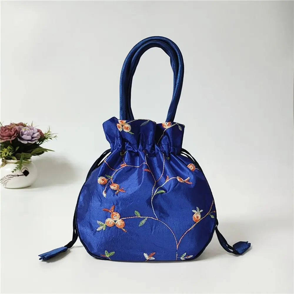 Cosmetic Bag Casual Money Bags Ethnic Style Women Flower Handbags Jewerly Packing Bag Small Storage Bags Hanfu Drawstrings Bags