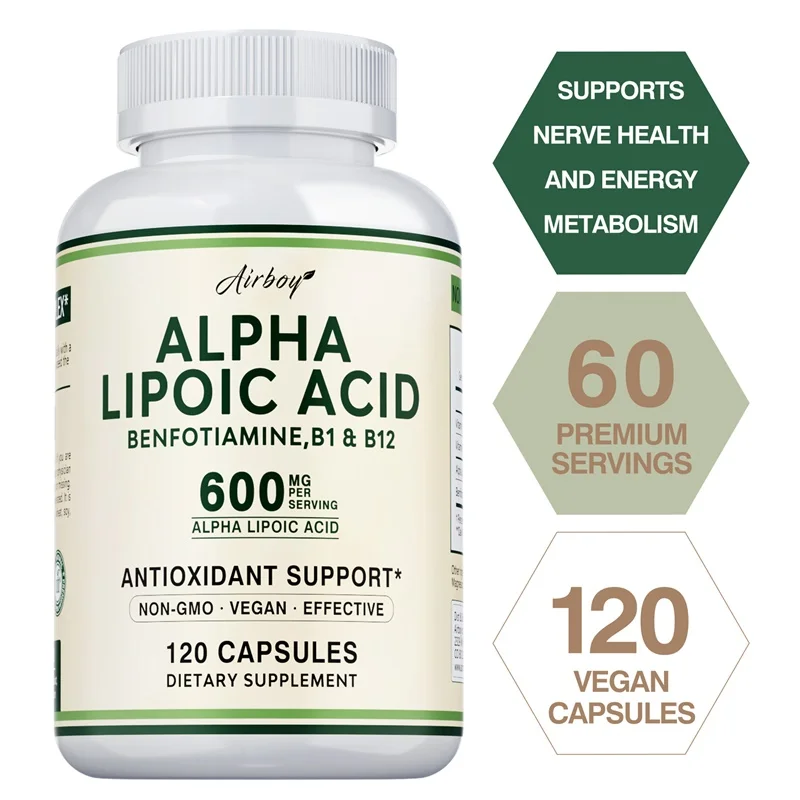 

Alpha Lipoic Acid - Powerful Antioxidant Defense and Cell Protection, Supporting Neurological Health and Cognitive Function