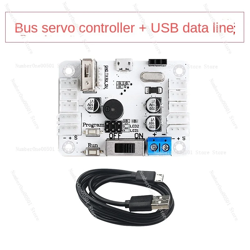 

Hiwonder Serial Bus Servo Controller Board + Controller for PS2 + USB Receiver for Robotic Arms