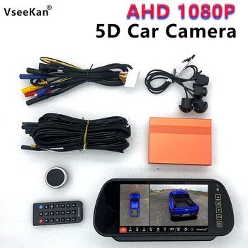 1080P 5D camera universal 360° panoramic camera bird eye view system with 24-hour parking more than 100 car modelsg monitor