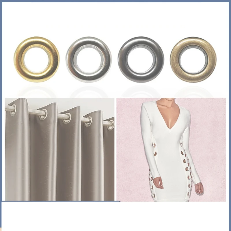 Round Edge Iron Corns Buckle 1.5-40 Mm Shoelace Buckle Clothing Decorative Buckle Fastening Gas Eye Rivet