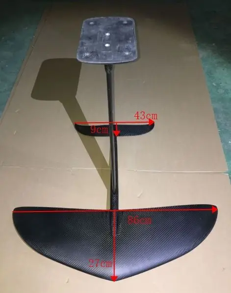 Hot Sale Larger Size Front Wing 3k Full Carbon Foil with Plate Base or Tuttle Mounted Paddle Board SUP Surf Hydrofoil Board