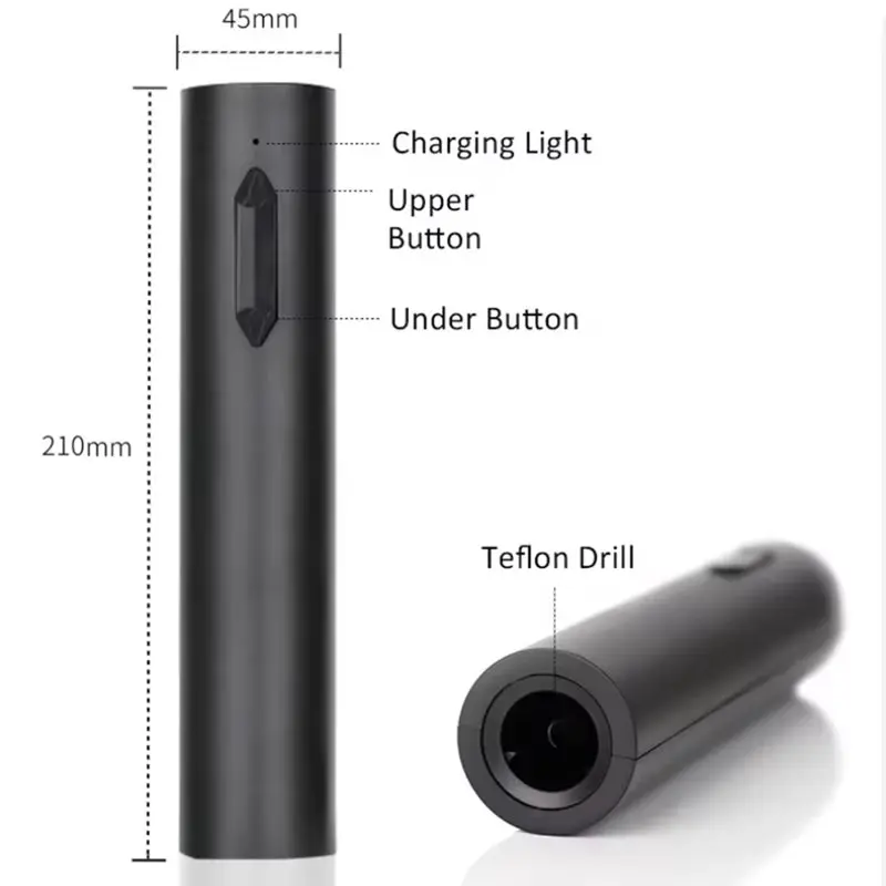 A01V-Essential Bar Tool- Electric Wine Opener Pro, USB Fast Charging, 3 Seconds Automatic Corkscrew, LED Power Display For Kitch