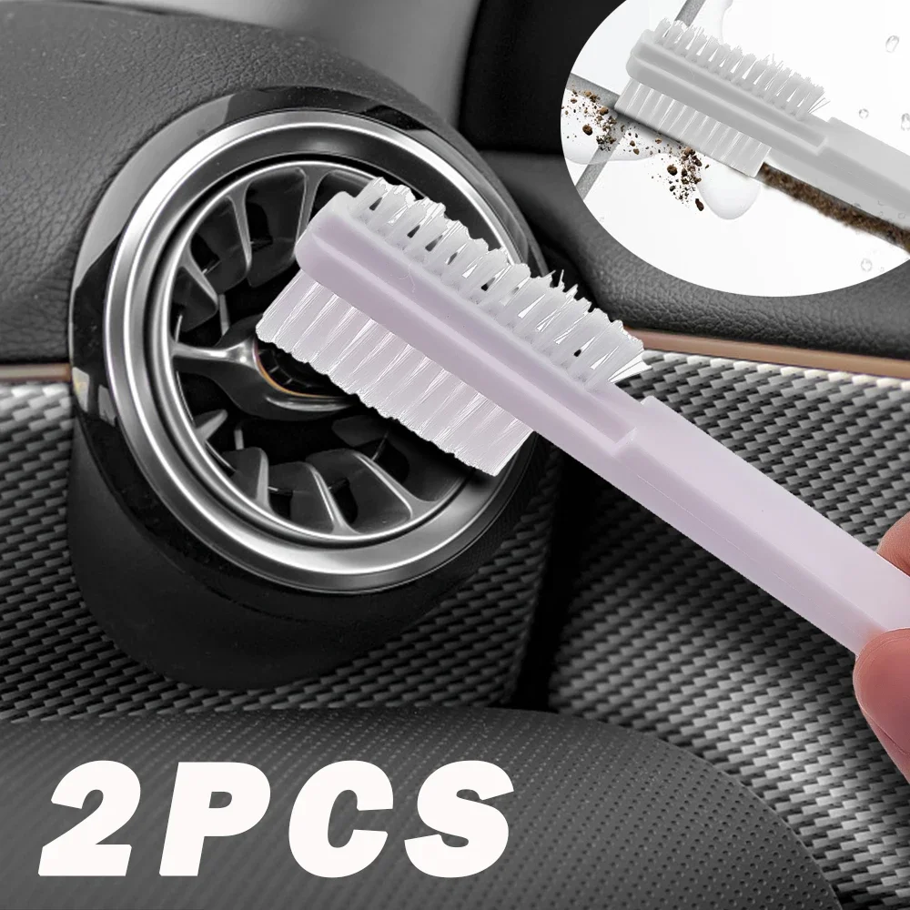 

Car Air Outlet Cleaning Brush Air Conditioner Car Brush Long Handle Double Head Crevice Dust Removal Car Interior Cleaning Tool