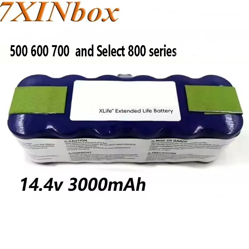 7XINbox For iRobot Roomba 14.4v 3000mAh For XLIFE extended life NI-Mh Battery 500 600 700 and Select 800 series