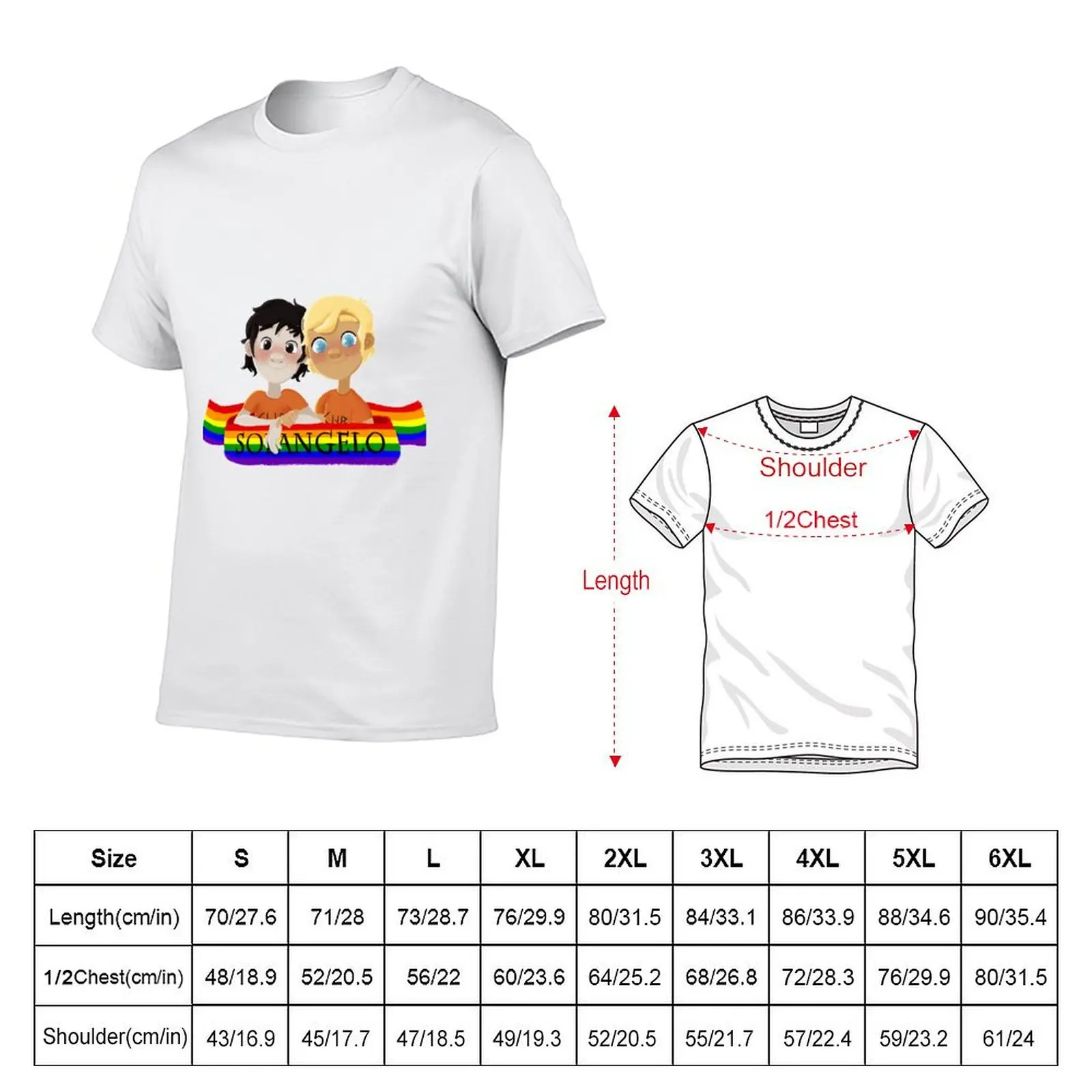 Solangelo love T-Shirt Casual Simple Design Short Sleeve Shirt