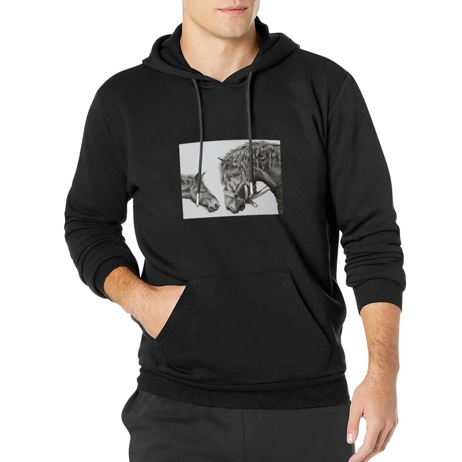 

Horse with Foal Pullover Hoodie hooded shirt autumn new products oversized hoodie