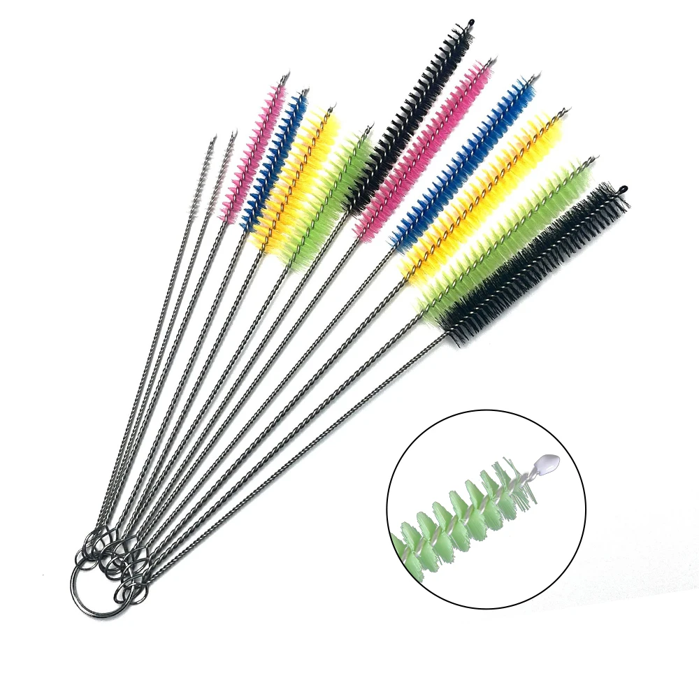 12 in 1Nylon Bottle Straw Household Cleaning Brush Set Kitchen Cleaning Brushes Bristle Kit Tube Bottle Straw Washing Cleaner