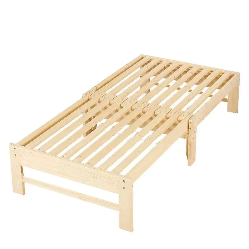 Solid wood telescopic push-pull bed balcony, study, sitting and lying dual-purpose tatami multi-functional small space