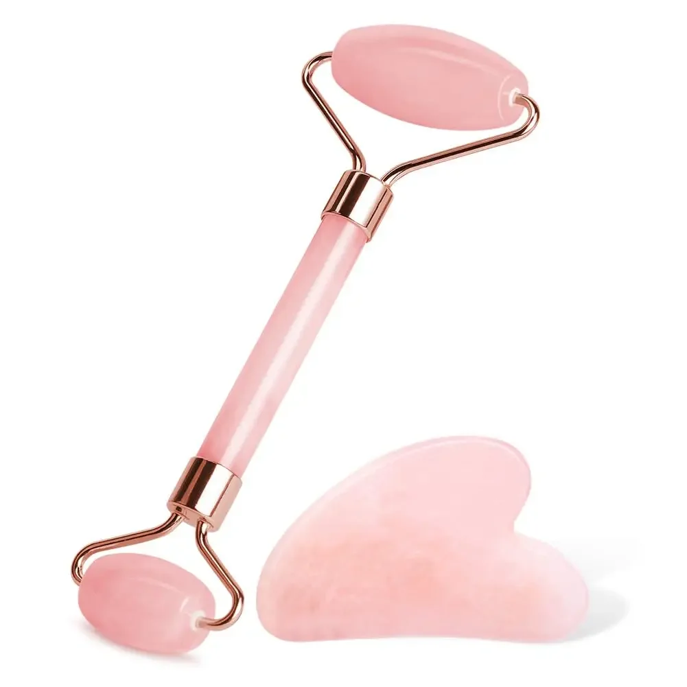 Rolo e gua sha, rolo facial, rolo facial, ferramentas de cuidados com a pele, massageador, resina, massagem facial para rosto, olhos, pescoço, corpo