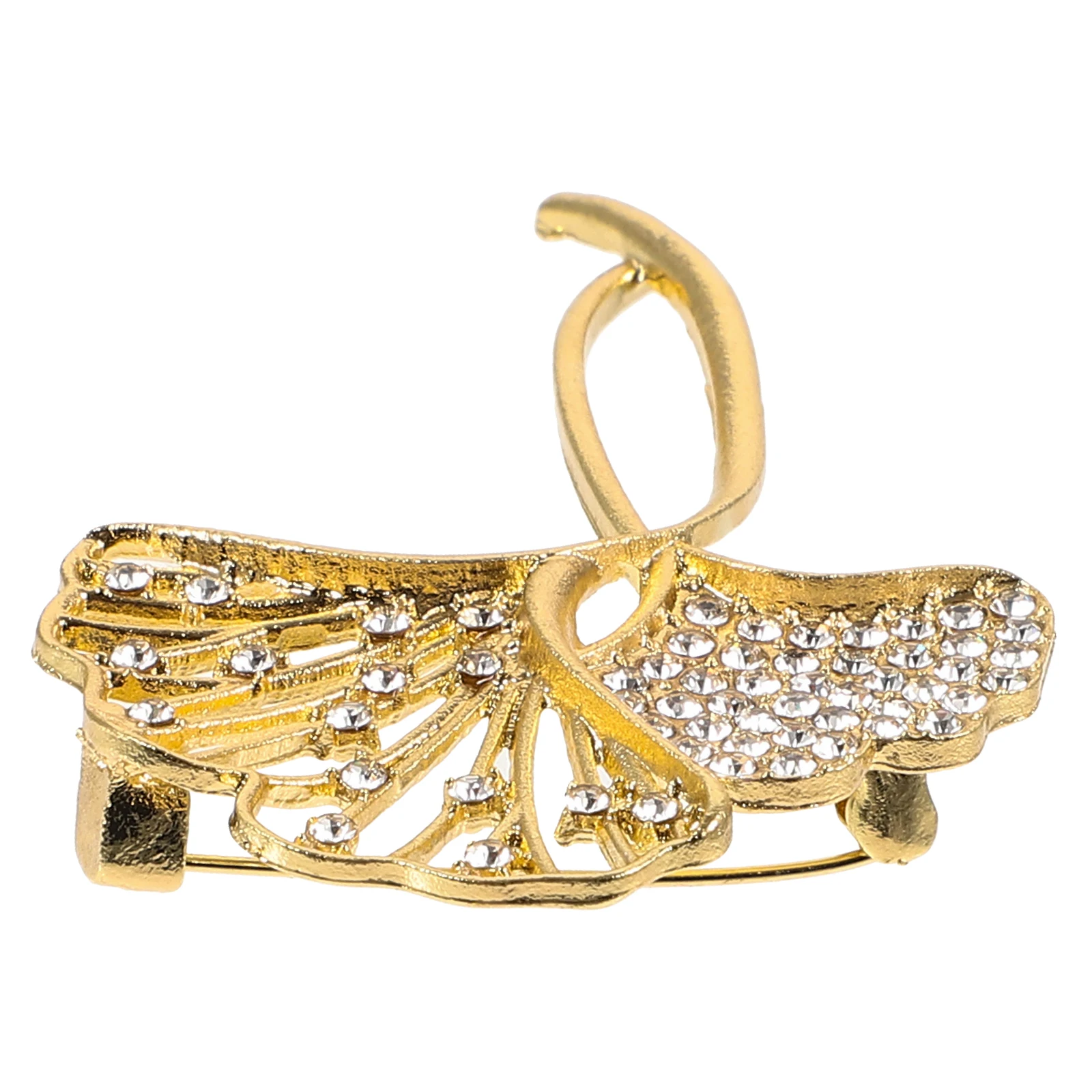 

Ginkgo Brooch Rhinestone Alloy Leaf Pin Delicate Brooch for Women Wedding Business Banquet Jewelry Bouquet Pins